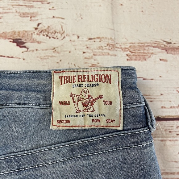 True Religion Jennie Curvy Mid Rise Super Skinny Blue Jeans Size 27 Inseam 27" - Picture 12 of 14